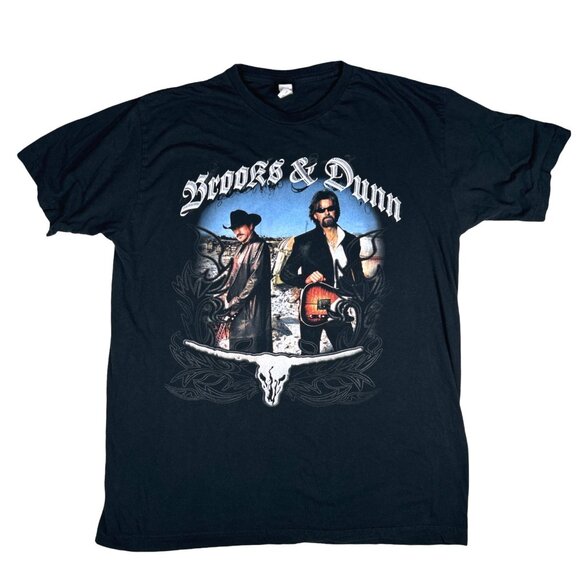 Brooks and Dunn Graphic Tee Cotton Neon Circus Tour XL - Picture 2 of 11